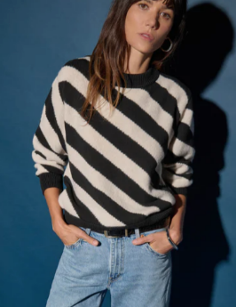 Slanted Striped Sweater