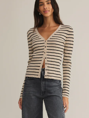 Striped Cardigan Sweater