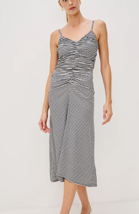 Navy Gingham Dress
