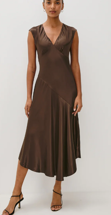 Espresso Satin Dress