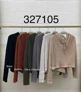 Coastal Breeze Knit Hoodie: Beige / Contemporary / L