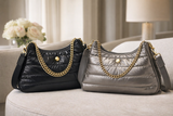Puffer Shoulder or Crossbody Bag Black