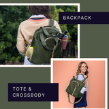 Pickleball Bag 3-in-1 Tote, Crossbody, Backpack : Black