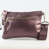 The Metallic Rita Crossbody and Hipbag: Platinum