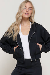 Long Sleeve Soft Modal Scuba Hoodie Jacket