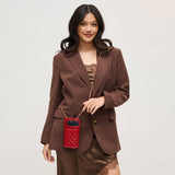 Brianna 2.0 Cell Phone Crossbody: Light Gold