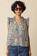 Daisy Floral Ruffle Blouse