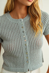Light Blue Knit Cardigan
