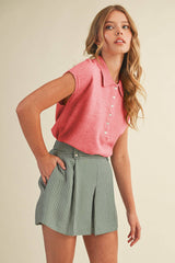 Cap Sleeve Sweater CHARCOAL