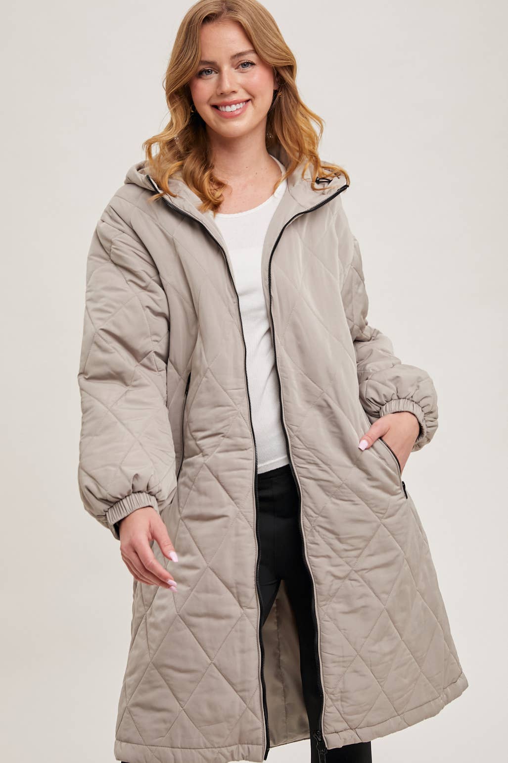 Long Quilted Puffer Coat