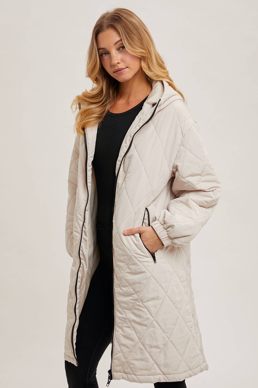 Long Quilted Puffer Coat