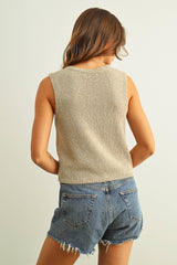 Beige Knit Vest