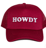 Trucker Hat Maroon Howdy
