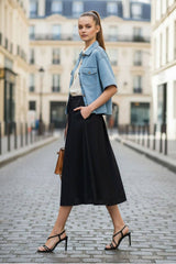 A-Line Midi Skirt
