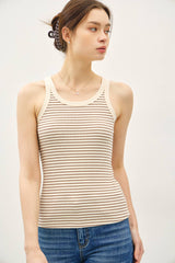Olive cotton blend Stripeg
