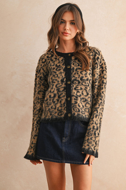 Leopard Print Cardigan