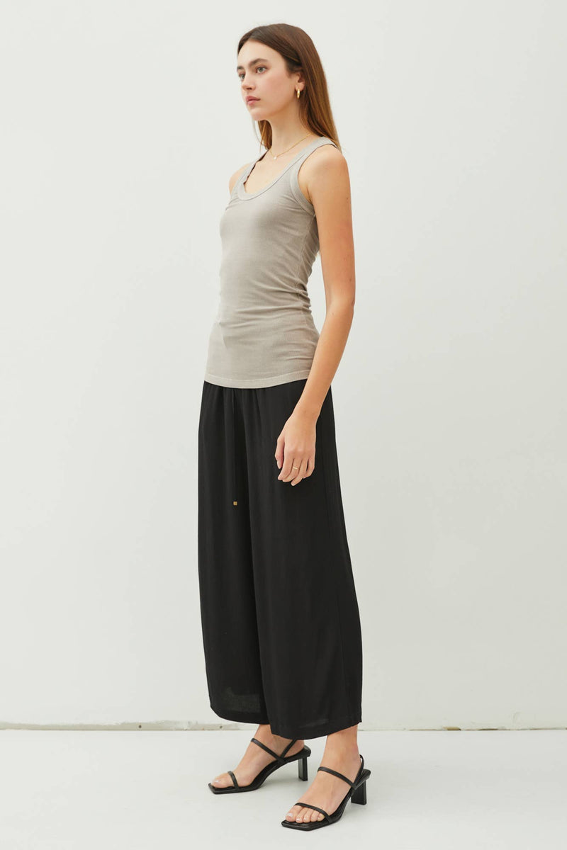 Taupe Ribbed Tank Top