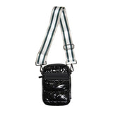 Puffer Camera Phone Crossbody Shoulder Bag Black Onyx