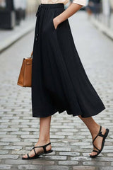 A-Line Midi Skirt