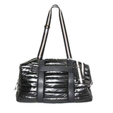 The Cassie Weekender Puffer Duffle Bag Black in 9/15