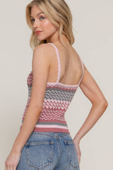 Multi Color Cami Spring Sweater: OLIVE