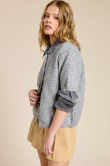 Short Sleeve Button Down Cardigan