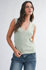 V-Neck Tank Top Oat