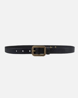 Brown Vintage Skinny Leather Belt