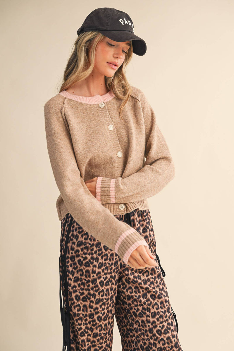 Brown 2 tone Cardigan