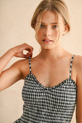 Gingham Print Dress