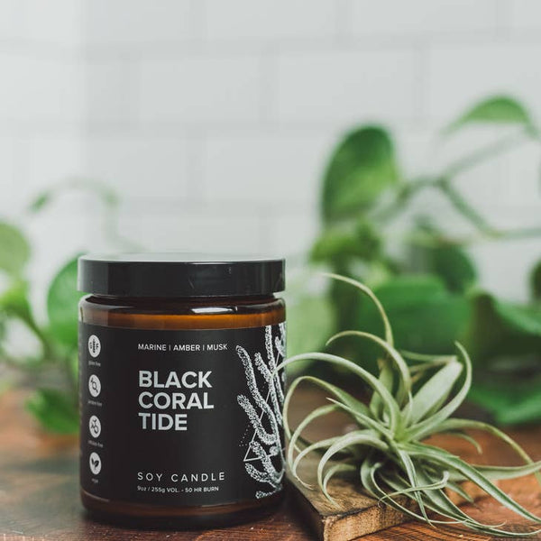 Black Coral Tide Soy Candle 9oz