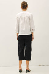 Crisp Cotton FLowy Blouse