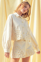 Floral Embellishment Jacket