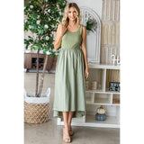 Knit top and Parachute Skirt  Dress: Olive