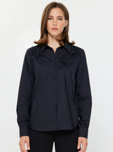 Floral Applique Button Down