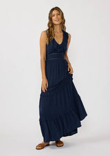 Lace Trim Ruffle Tiered Maxi