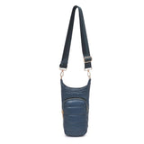 Jace Water Bottle Nylon Puffer Crossbody: Carbon