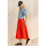 Short Puff Sleeve Denim Top