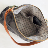 Nikki Nylon Slouchy Shoulder Bag: Navy