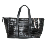 The Cassie Weekender Puffer Duffle Bag Black in 9/15