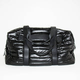 The Cassie Weekender Puffer Duffle Bag Black in 9/15