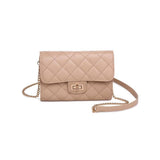 Winona Quilted  Multi-Compartment Crossbody: Oatmilk
