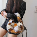Winter Leopard Print Fluffy Handbag