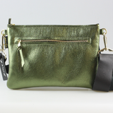 The Metallic Rita Crossbody and Hipbag: Moss