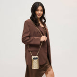 Brianna 2.0 Cell Phone Crossbody: Light Gold