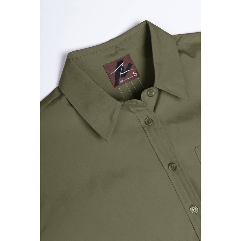 Boxy Half Sleeve Blouse With Stripe Accents