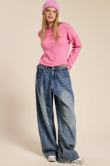 Essential Button Down Cardigan Seafoam