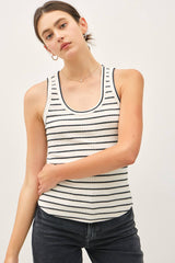 Striped rib Tank Top