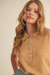 Cap Sleeve Sweater BLACK