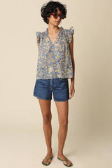 Daisy Floral Ruffle Blouse